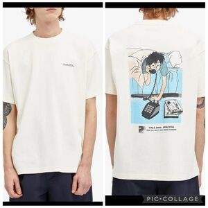 Percival Call 0800‎ Short Sleeve T-Shirt Ecru M